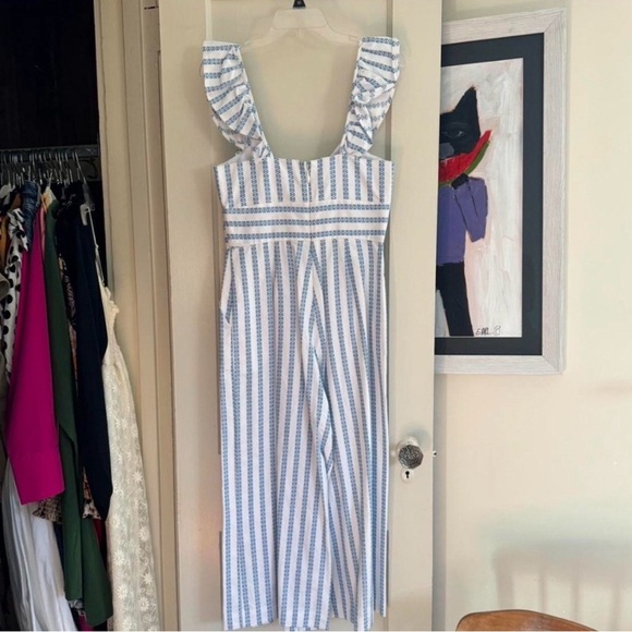BCBGeneration Blue and White Striped Jumpsuit - Picture 3 of 5